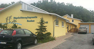 Fassade der Einrichtung für Physiotherapie mit Sitz in der Nähe von Würzburg